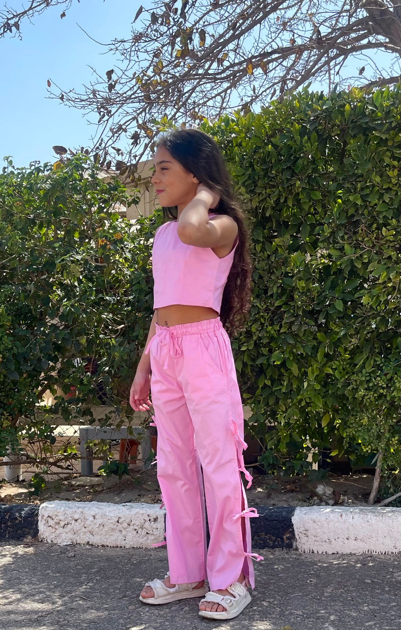 Pink bow set