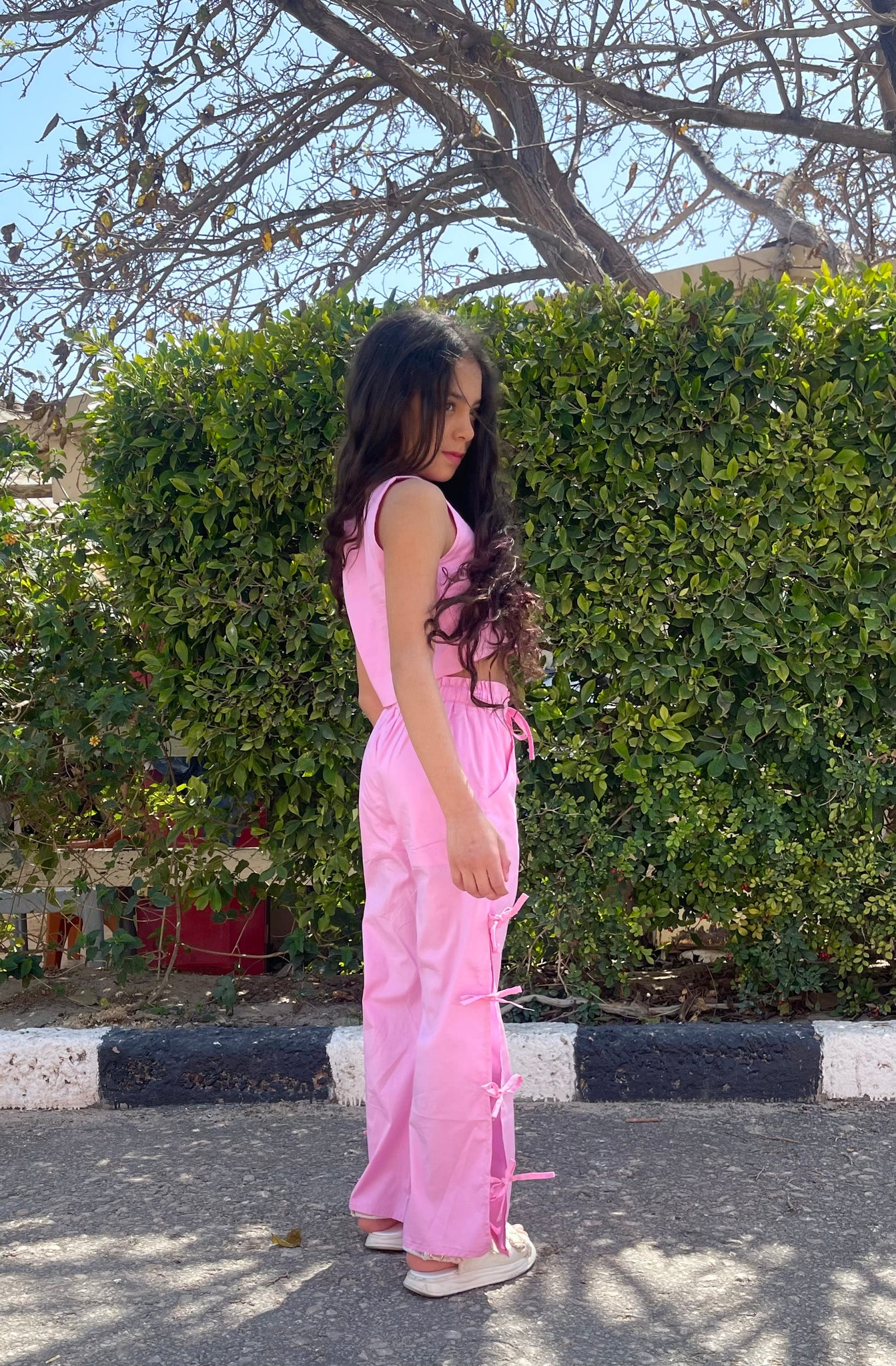 Pink bow set